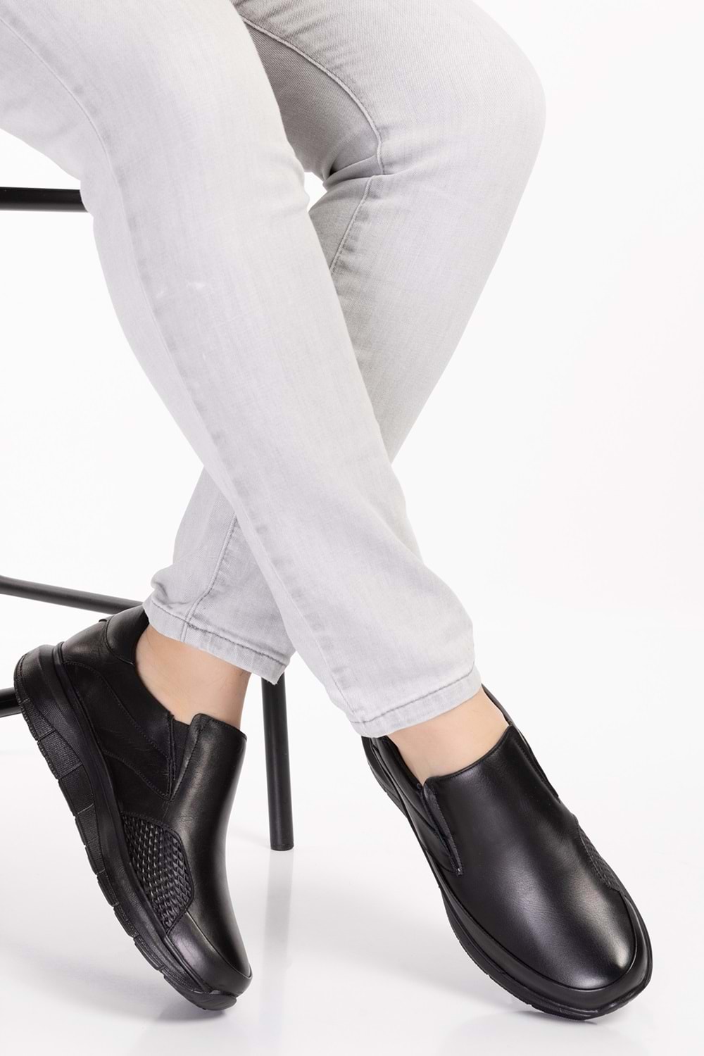 Gondol Erkek Hakiki Deri Kemik Çıkıntısına Özel Rahat Ayakkabı af.1920 - Siyah - 40