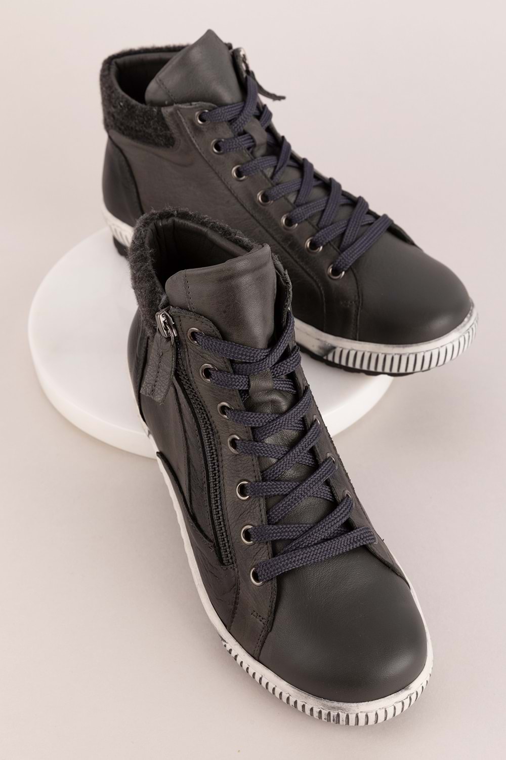 Gondol Içi Dışı Hakiki Deri Günlük Bot tzr.24050 - Antrasit - 40