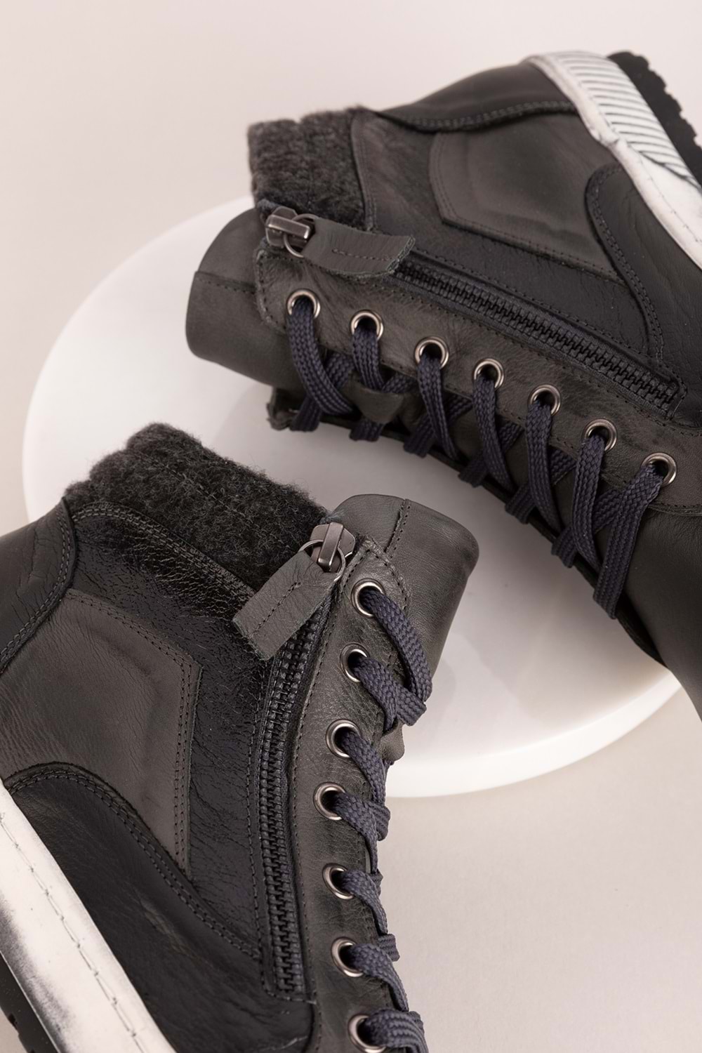 Gondol Içi Dışı Hakiki Deri Günlük Bot tzr.24050 - Antrasit - 40