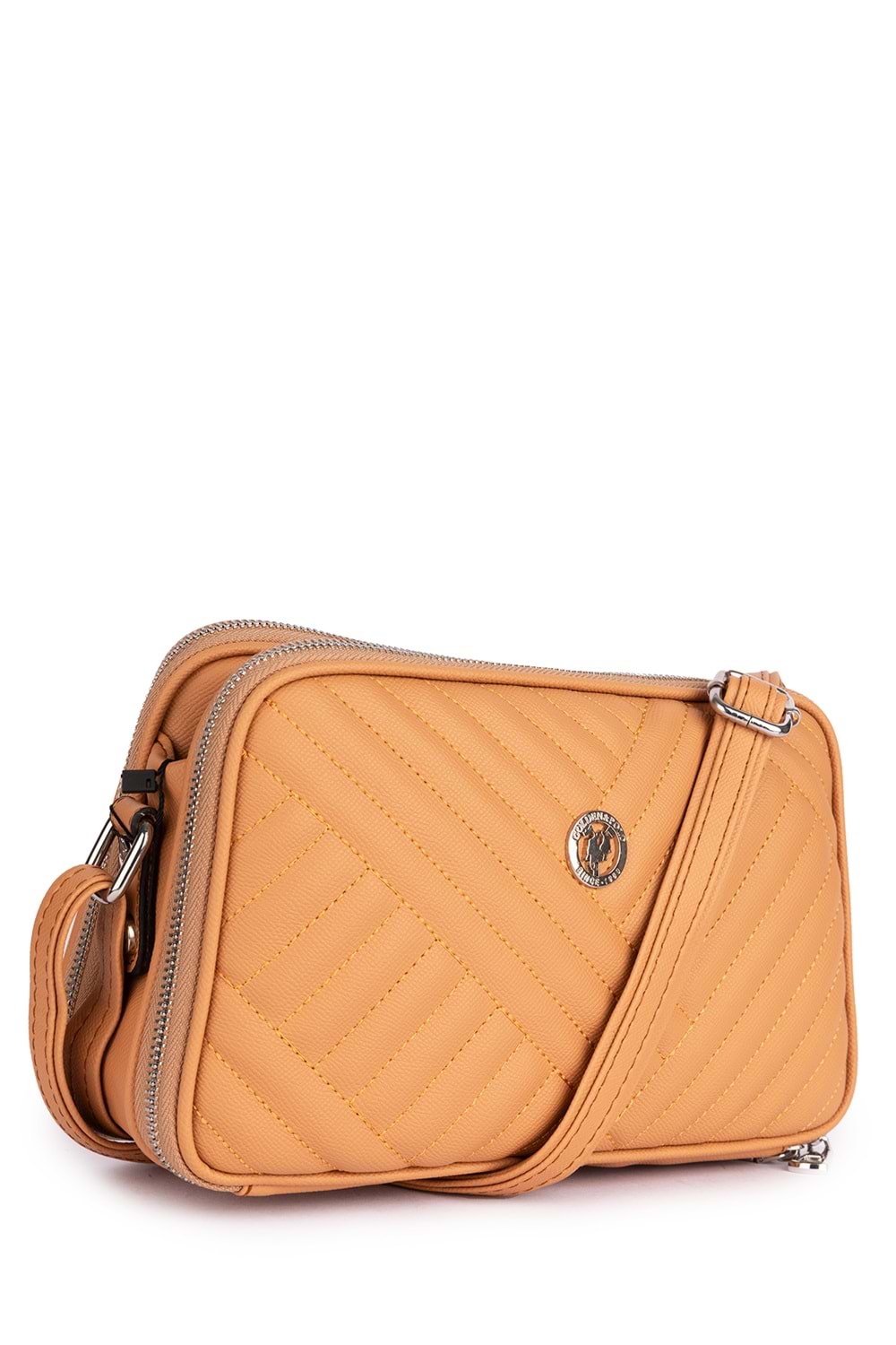 Gondol Kadın Günlük Çapraz Omuz Çantası gp.1327 - Camel Kapitone