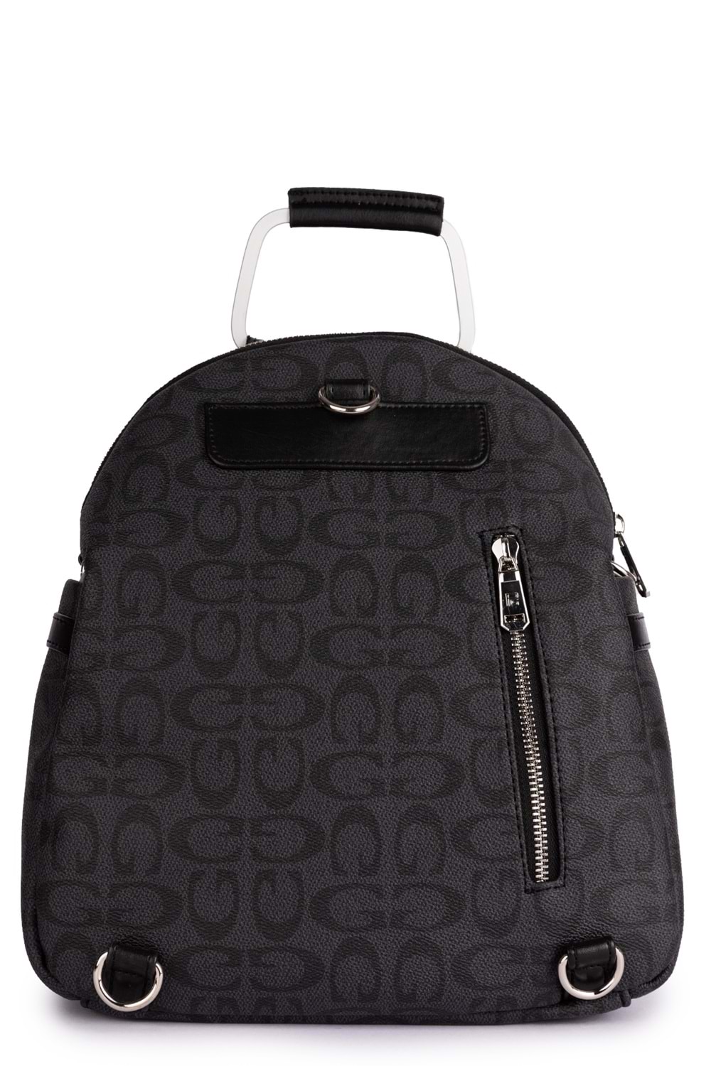 Gondol Kadın Metal Saplı Günlük Şık El ve Sırt Çantası gp.1110 - Siyah Yazı