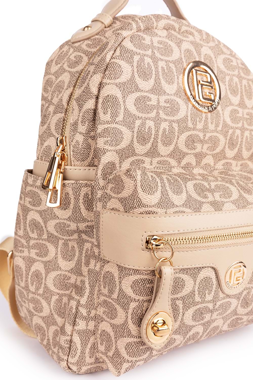 Gondol Kadın Günlük Şık El ve Sırt Çantası gp.1433 - Vizon Desen