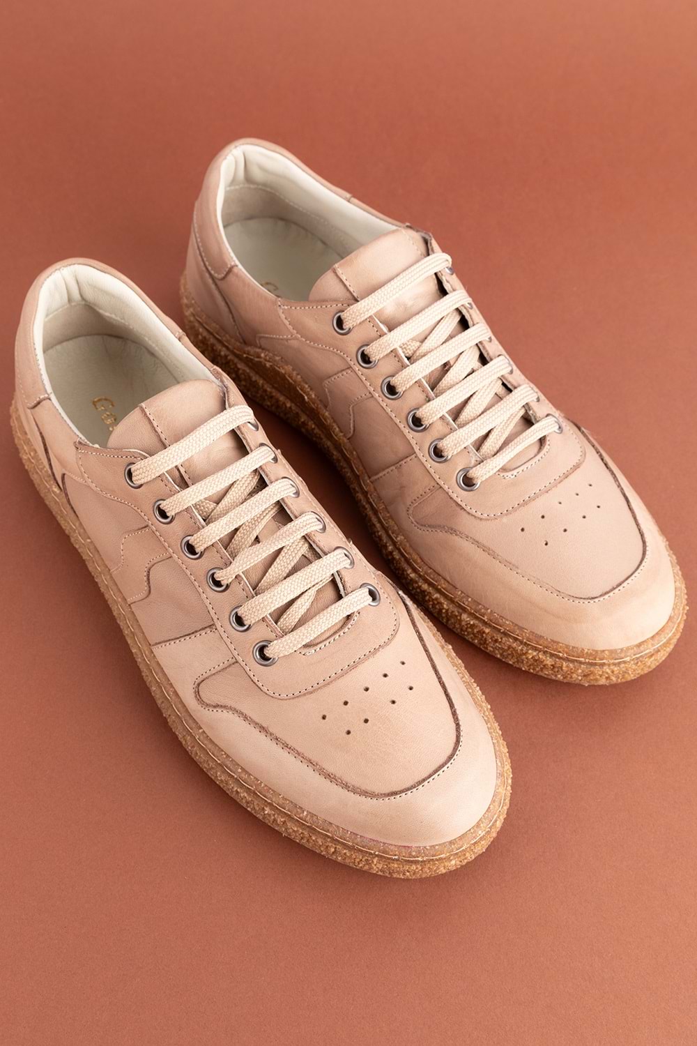 Gondol Içi Dışı Hakiki Deri Günlük Rahat Ayakkabı gnd.20604 - Vizon - 42