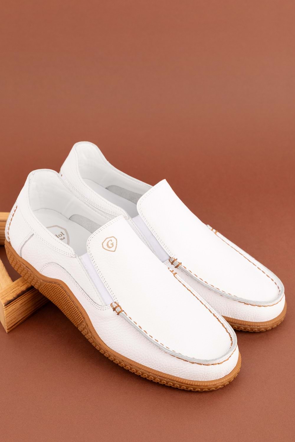 Gondol Içi Dışı Hakiki Deri Hafif Günlük Rahat Ayakkabı src.830 - Beyaz - 40