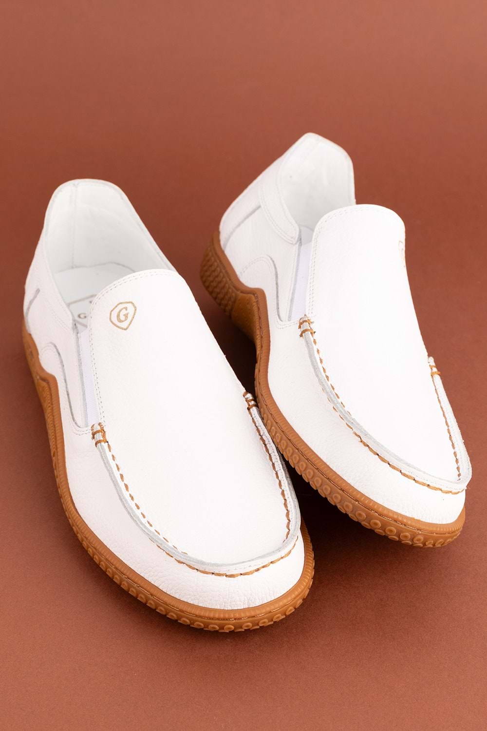 Gondol Içi Dışı Hakiki Deri Hafif Günlük Rahat Ayakkabı src.830 - Beyaz - 40