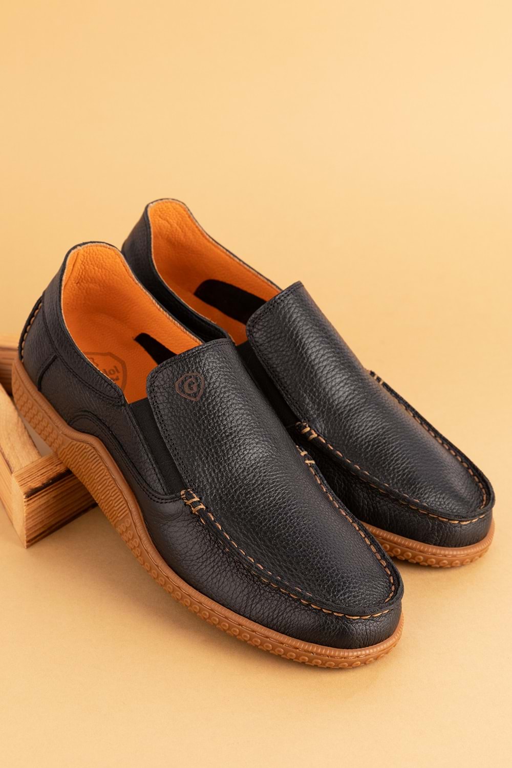 Gondol Içi Dışı Hakiki Deri Hafif Günlük Rahat Ayakkabı src.830 - Siyah - 40