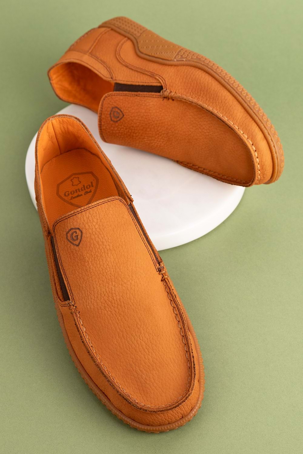 Gondol Içi Dışı Hakiki Deri Hafif Günlük Rahat Ayakkabı src.830 - Taba - 40