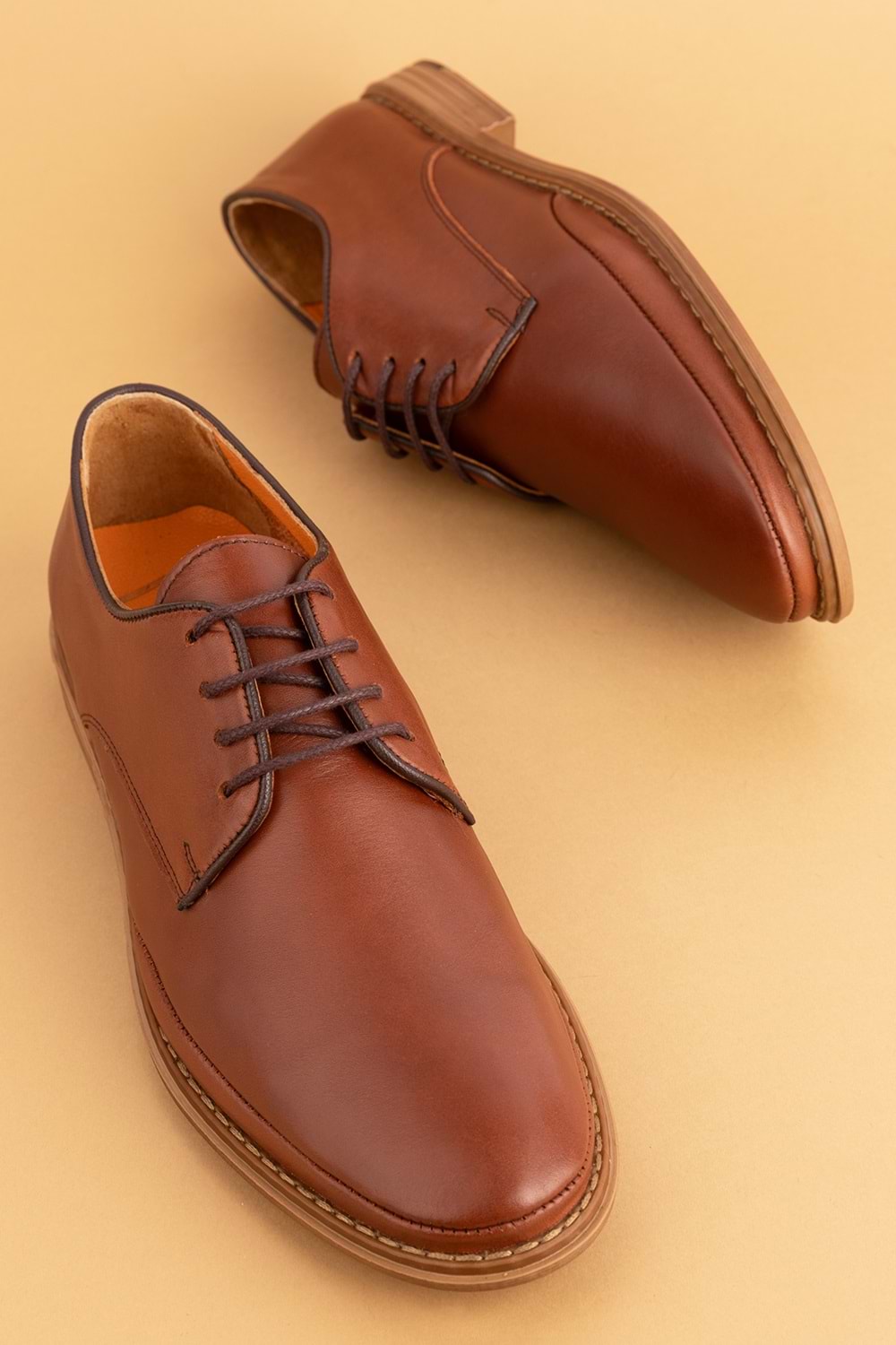 Gondol Içi Dışı Hakiki Deri Hafif Günlük Rahat Ayakkabı src.850 - Taba - 40