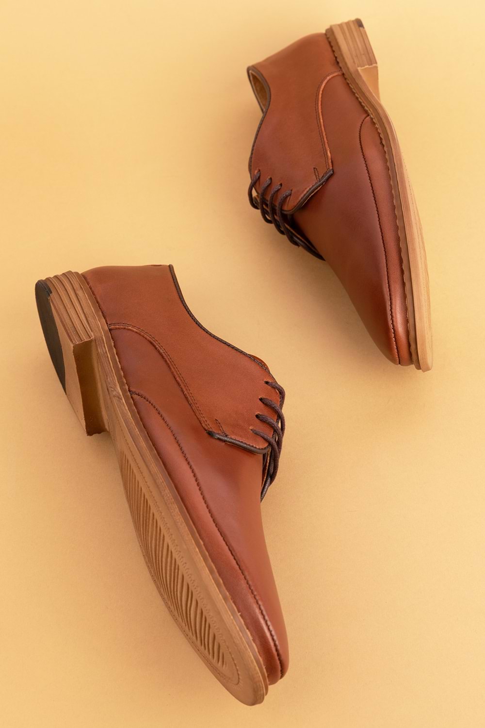 Gondol Içi Dışı Hakiki Deri Hafif Günlük Rahat Ayakkabı src.850 - Taba - 40