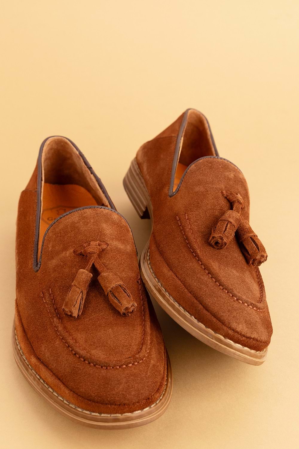 Gondol Içi Dışı Hakiki Deri Hafif Günlük Rahat Ayakkabı src.851 - Taba Süet - 40