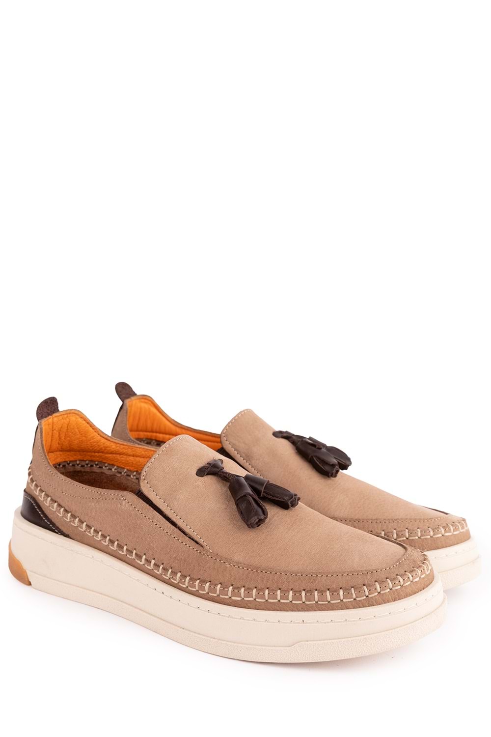 Gondol Içi Dışı Hakiki Deri Hafif Günlük Rahat Ayakkabı src.322 - Kum - 40