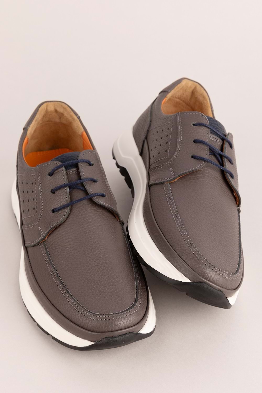 Gondol Içi Dışı Hakiki Deri Günlük Rahat Hafif Ayakkabı src.455 - Gri - 43