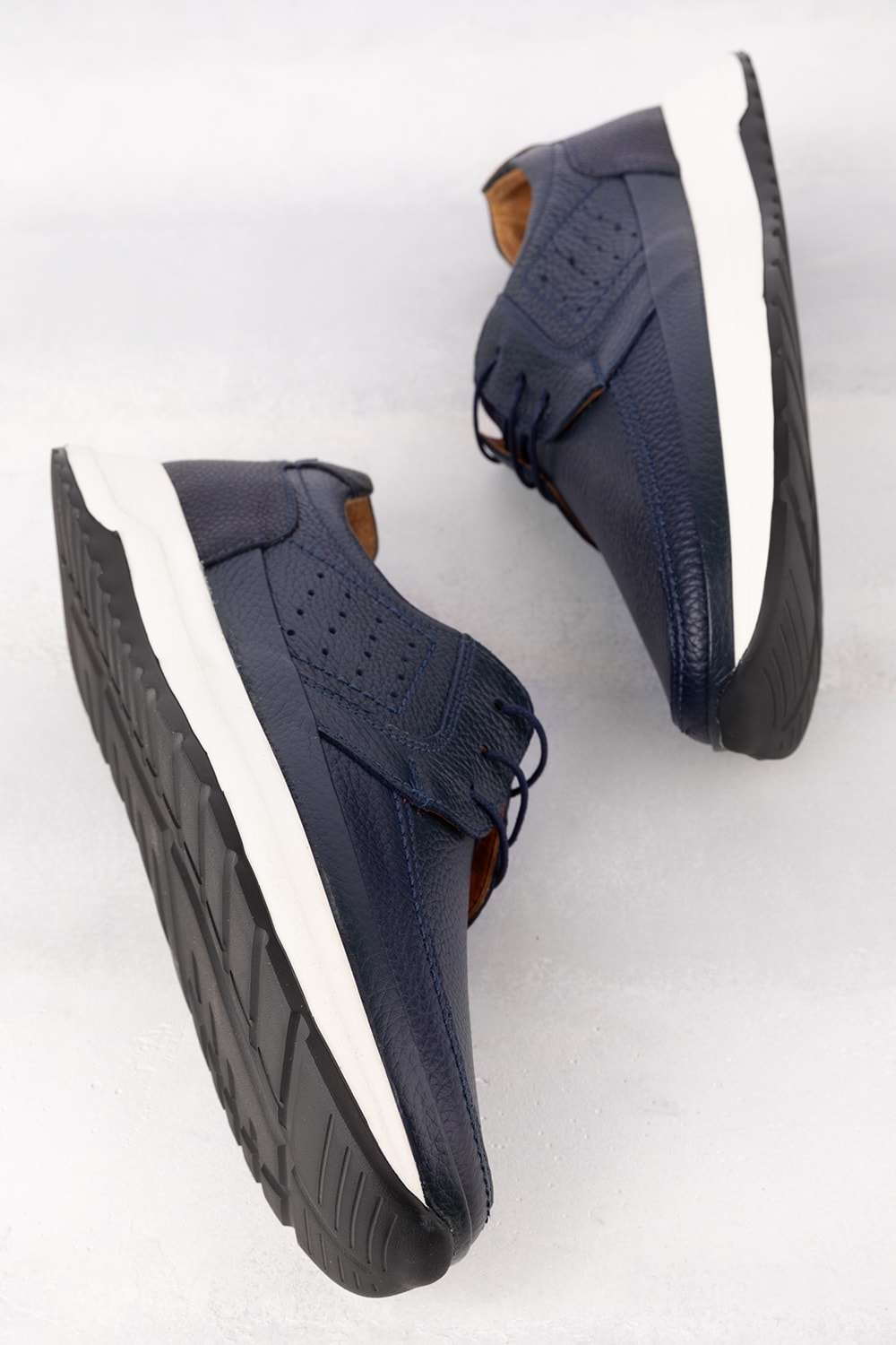 Gondol Içi Dışı Hakiki Deri Günlük Rahat Hafif Ayakkabı src.455 - Lacivert - 40