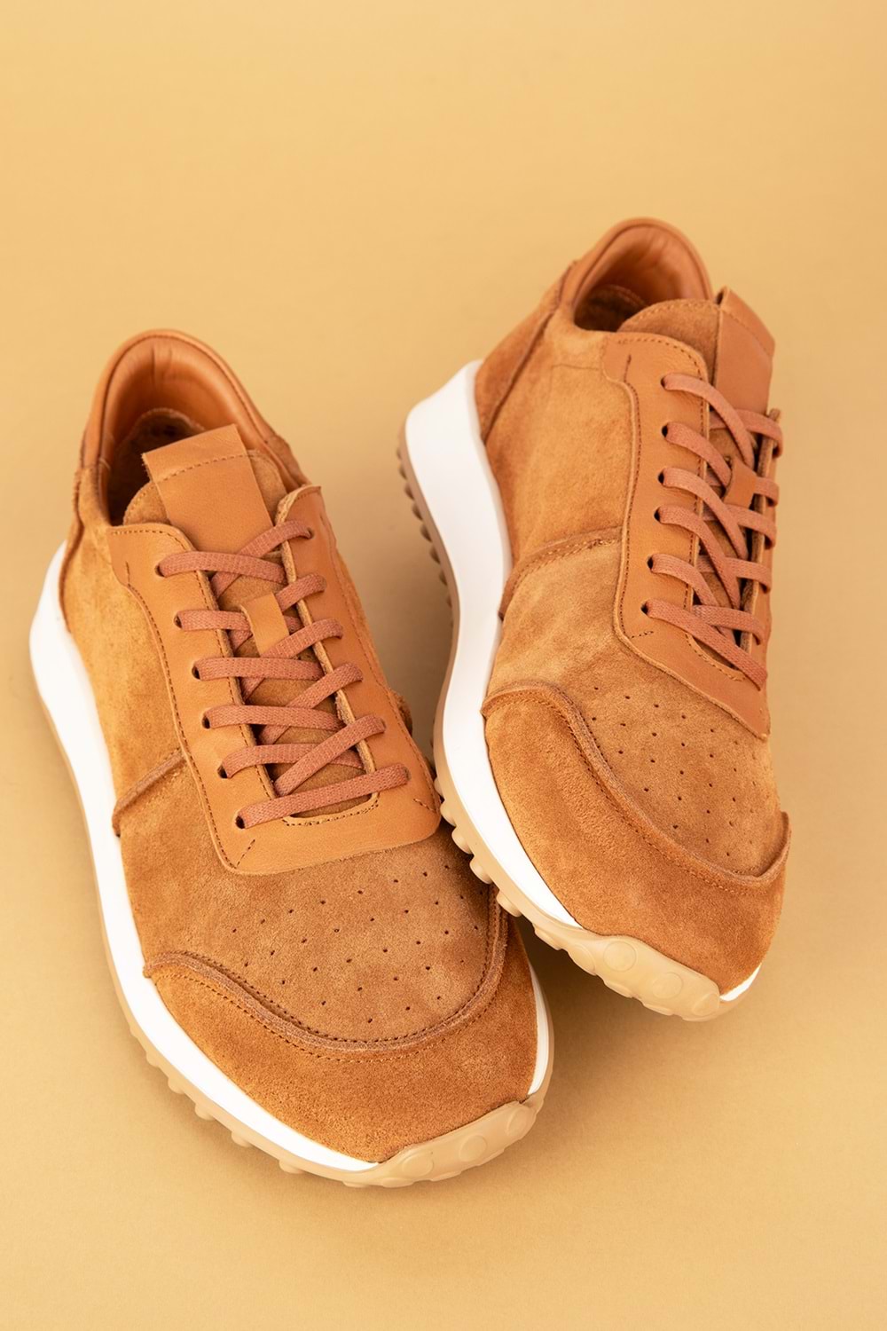 Gondol Erkek Içi Dışı Hakiki Süet Deri Günlük Rahat Ayakkabı tnl.8061 - Taba Süet - 41