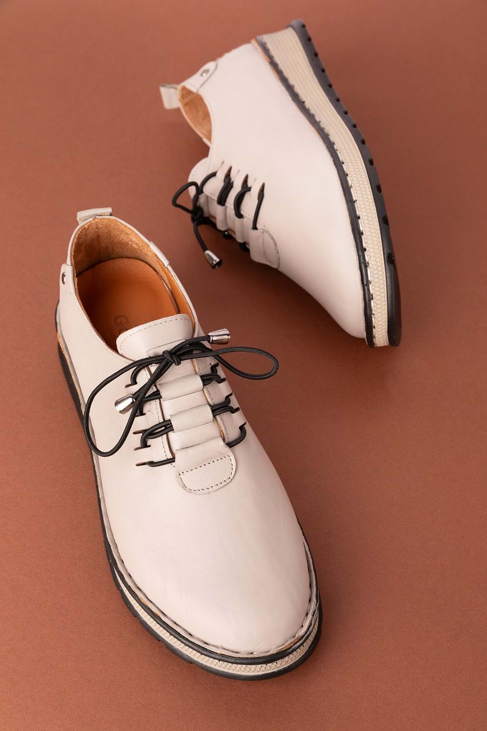 Gondol Hakiki Deri Hafif Taban Rahat Günlük Ayakkabı byz.530 - Gri - 40