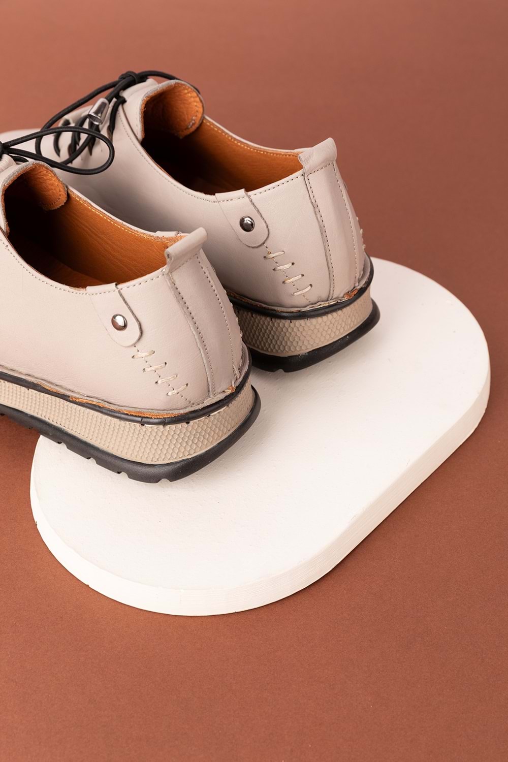 Gondol Hakiki Deri Hafif Taban Rahat Günlük Ayakkabı byz.530 - Gri - 40