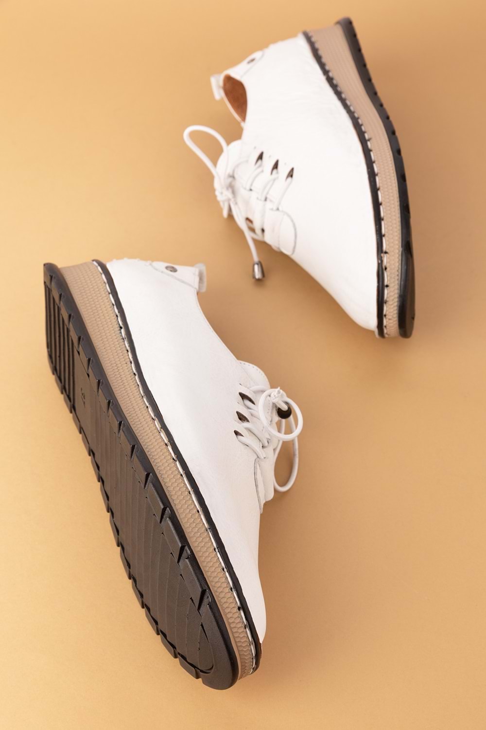 Gondol Hakiki Deri Hafif Taban Rahat Günlük Ayakkabı byz.530 - Beyaz - 42