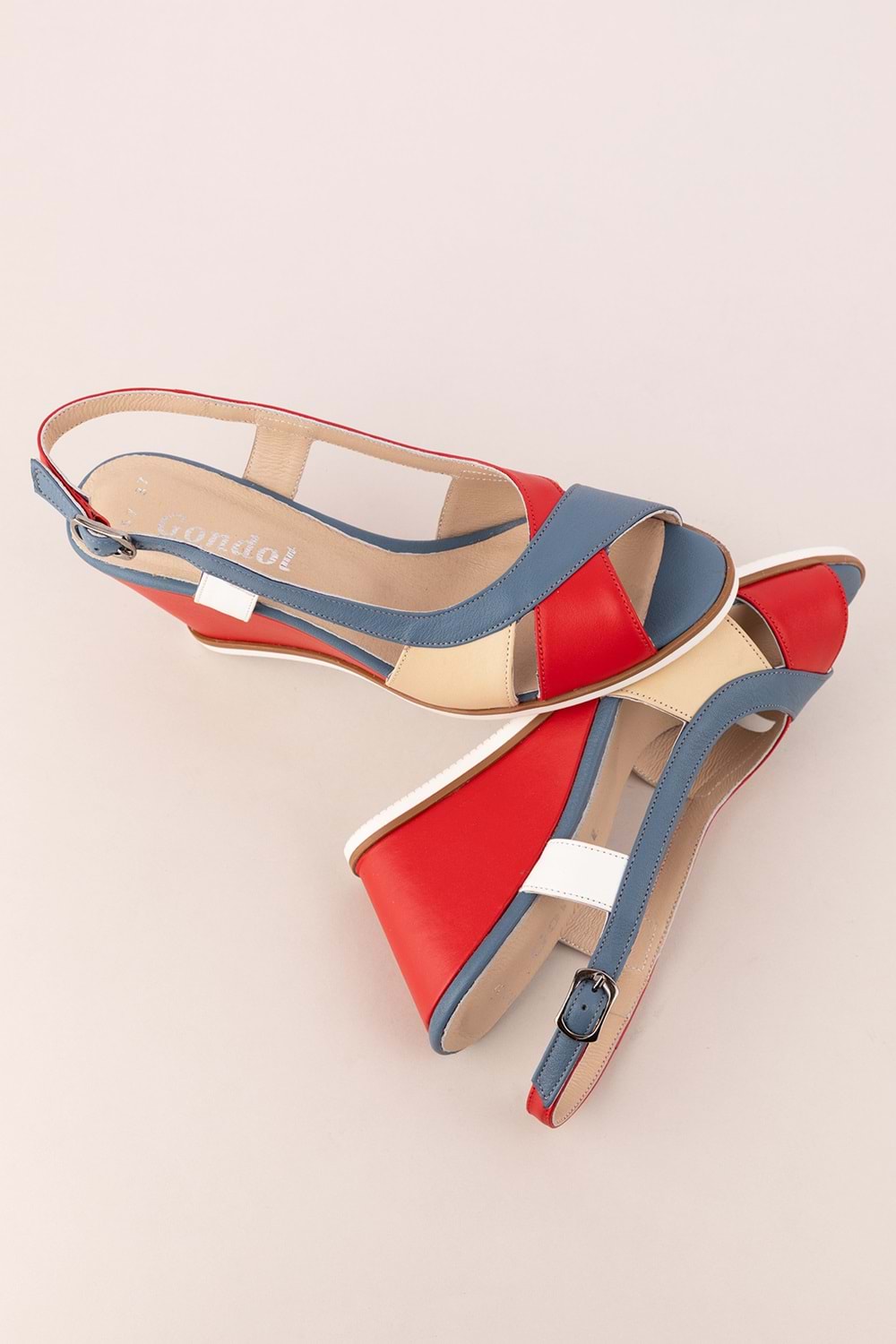 Gondol Kadın Hakiki Deri Dolgu Topuk Ayakkabı şhn.7029 - Multi - 37