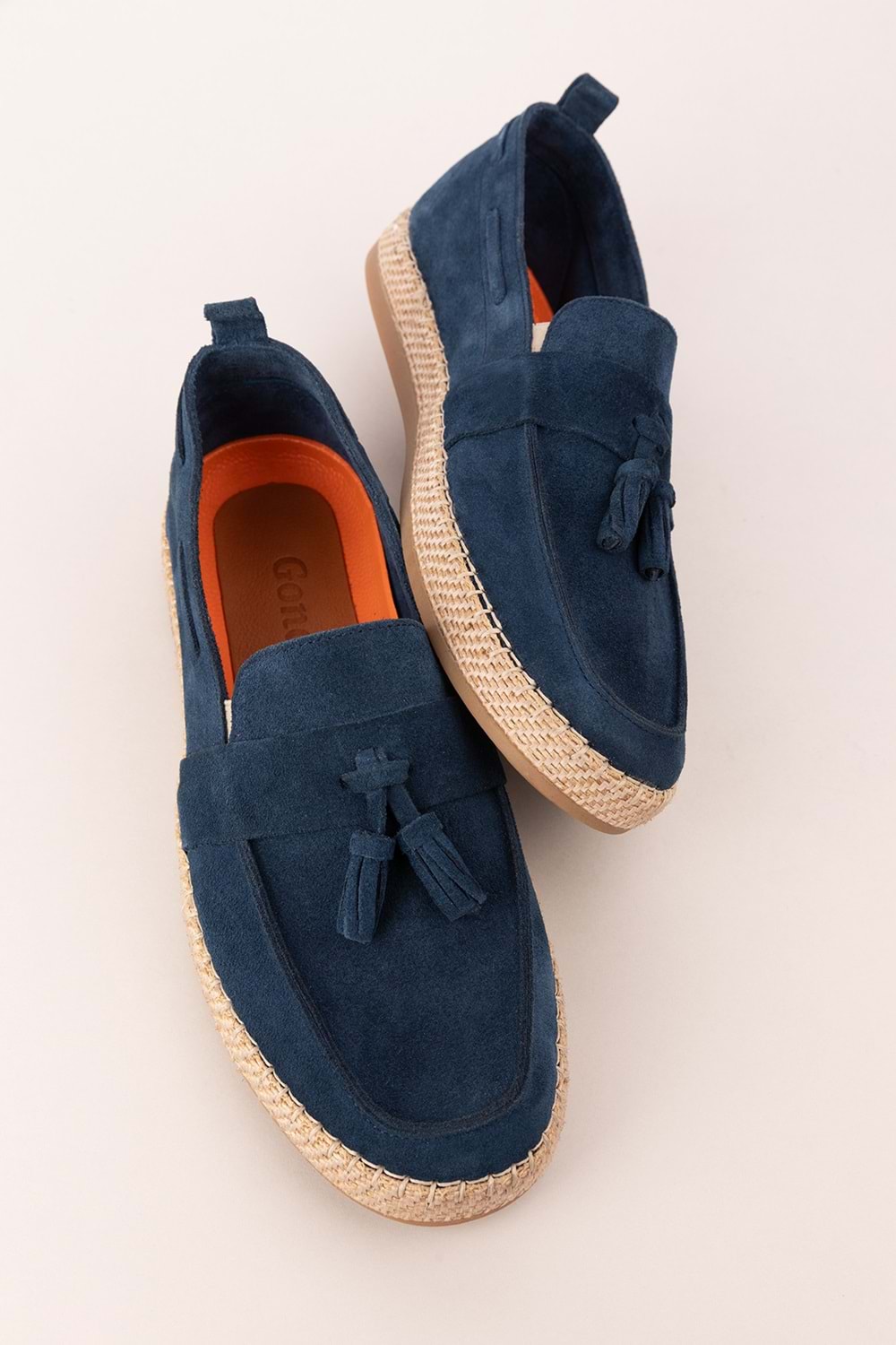 Gondol Içi Dışı Hakiki Deri Hafif Günlük Rahat Ayakkabı sf.1055 - Lacivert Süet - 40