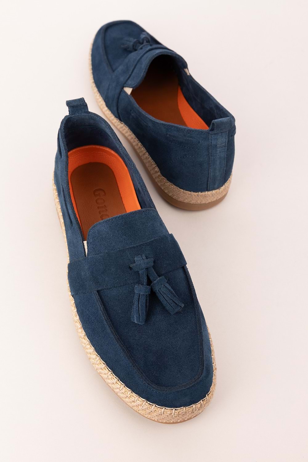 Gondol Içi Dışı Hakiki Deri Hafif Günlük Rahat Ayakkabı sf.1055 - Lacivert Süet - 40