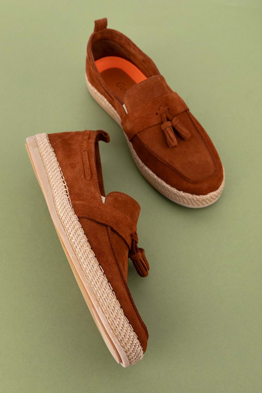 Gondol Içi Dışı Hakiki Deri Hafif Günlük Rahat Ayakkabı sf.1055 - Taba Süet - 41