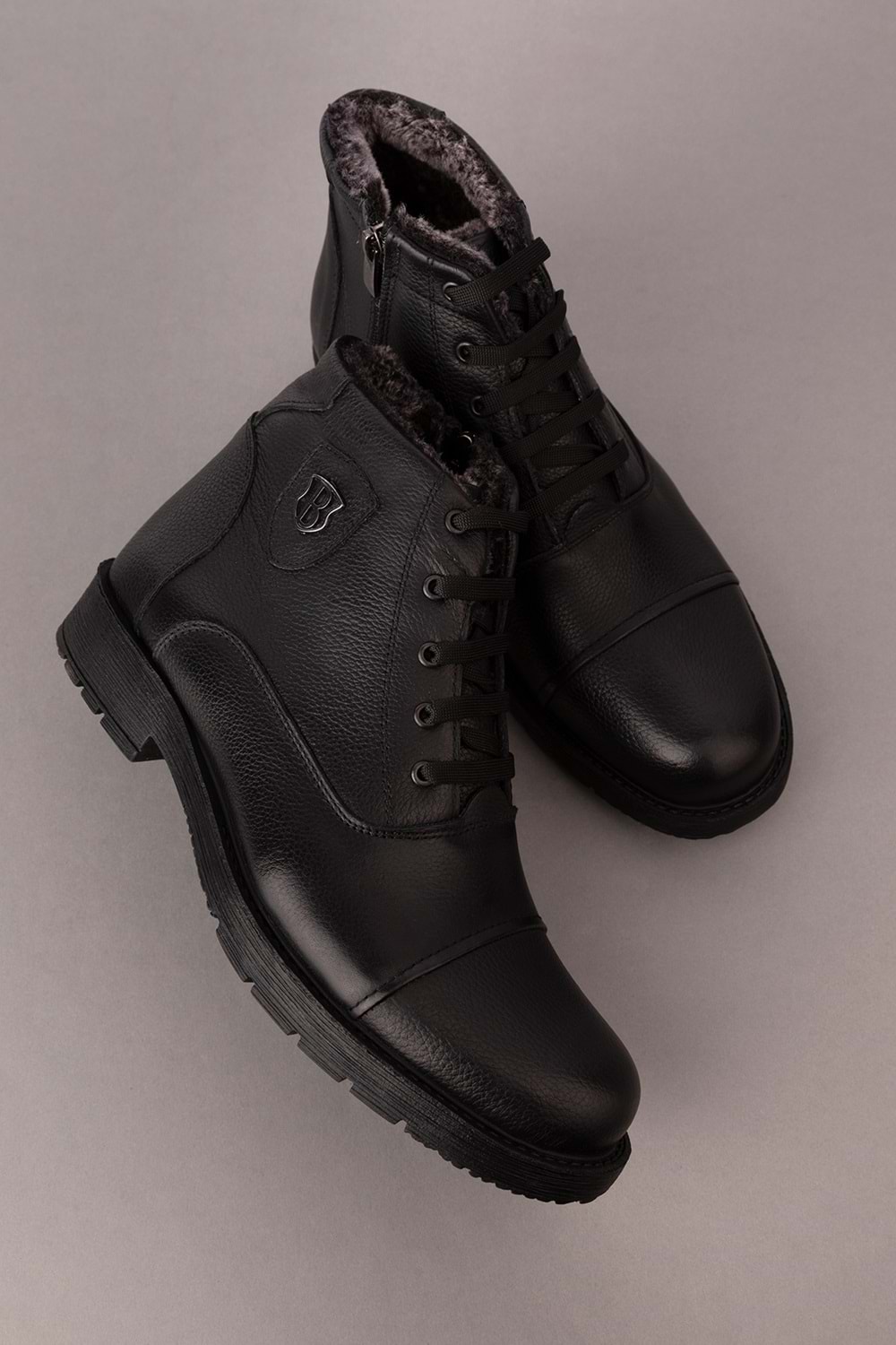 Gondol Erkek Hakiki Deri İçi Kürklü Günlük Bot kn.855 - Siyah - 44