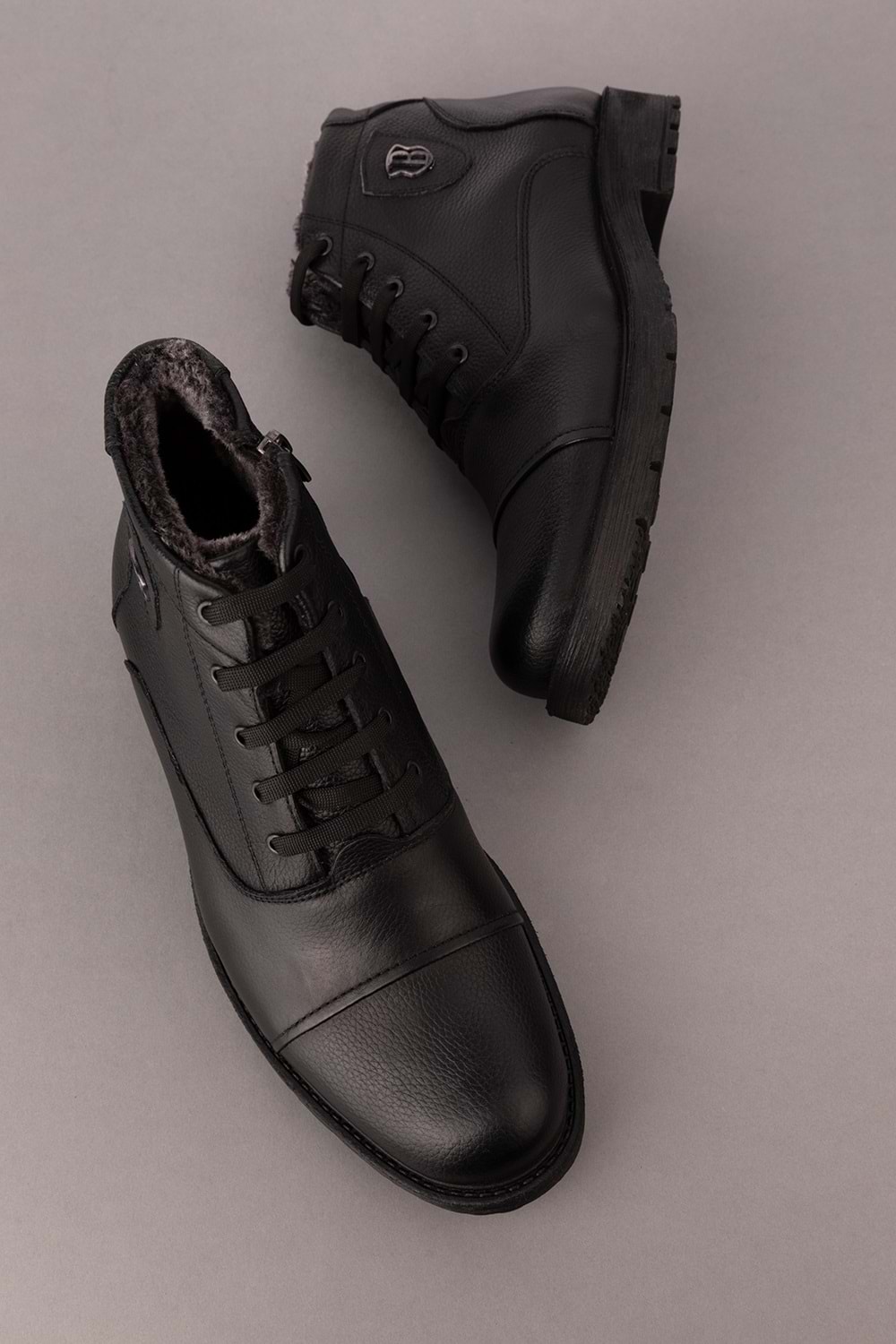 Gondol Erkek Hakiki Deri İçi Kürklü Günlük Bot kn.855 - Siyah - 44