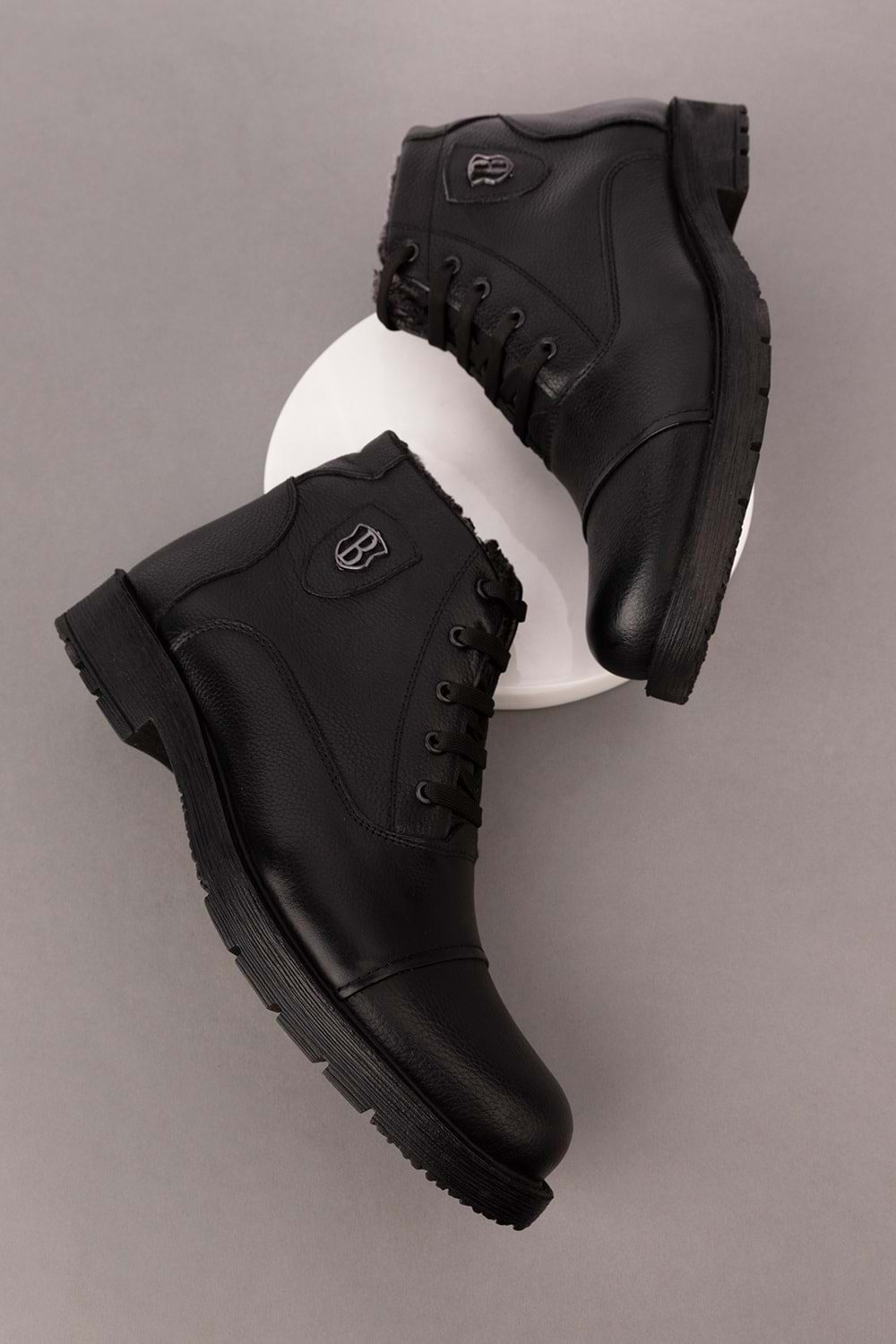 Gondol Erkek Hakiki Deri İçi Kürklü Günlük Bot kn.855 - Siyah - 44