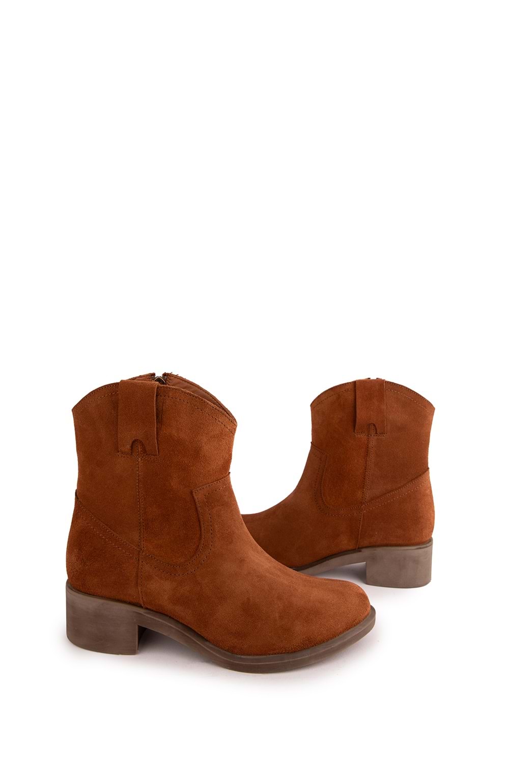 Gondol Kadın Hakiki Deri Western Bot anl.2871 - Taba Süet - 36