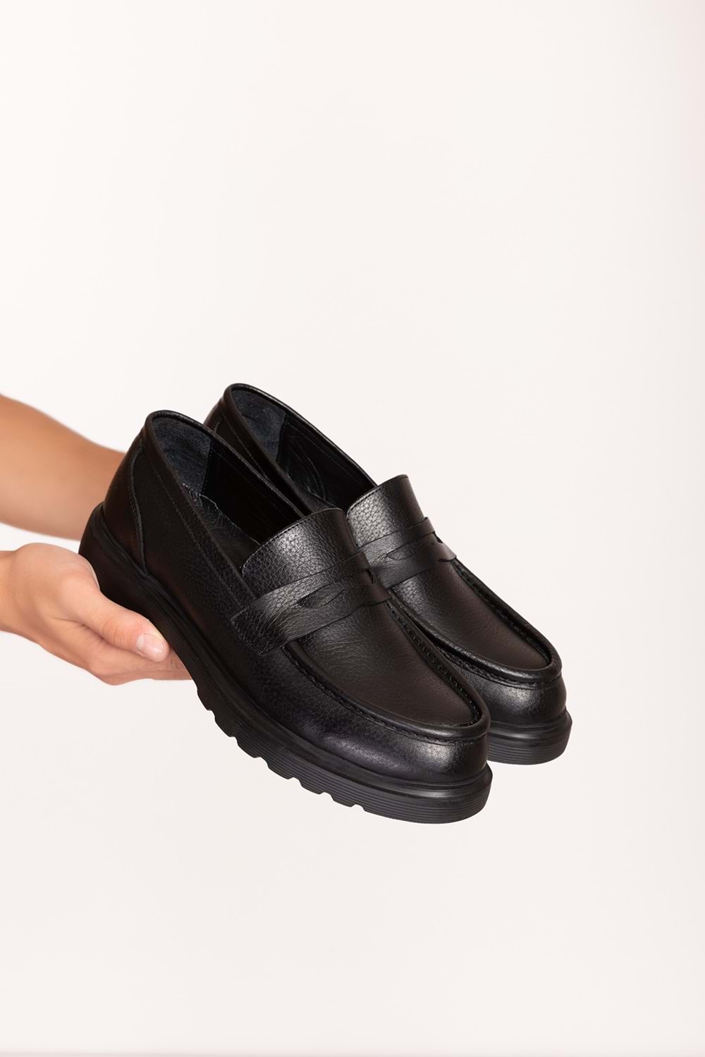 Gondol Içi Dışı Hakiki Deri Hafif Günlük Rahat Ayakkabı src.464 - Siyah - 41