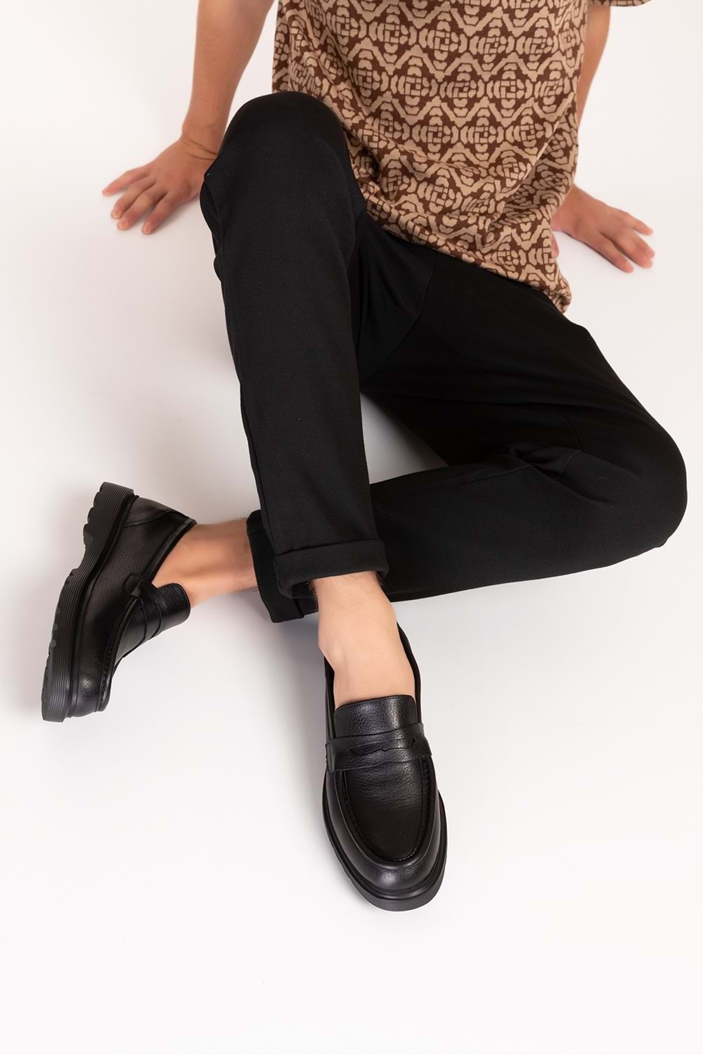 Gondol Içi Dışı Hakiki Deri Hafif Günlük Rahat Ayakkabı src.464 - Siyah - 43