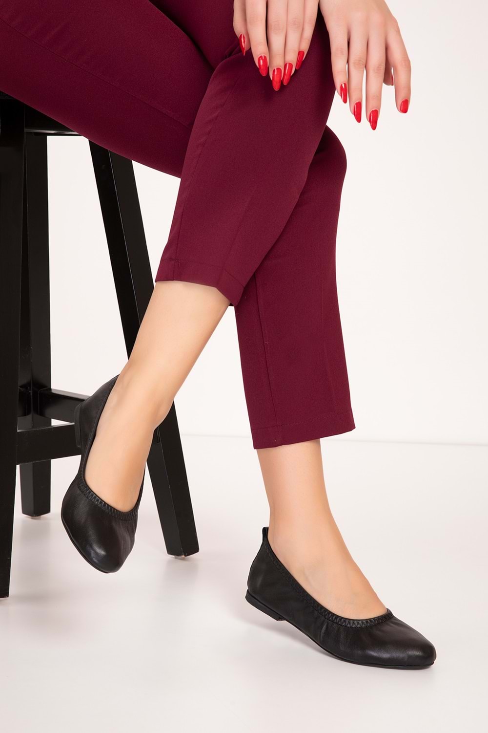 Gondol Hakiki Deri Günlük Babet alpx.623 - Siyah - 36