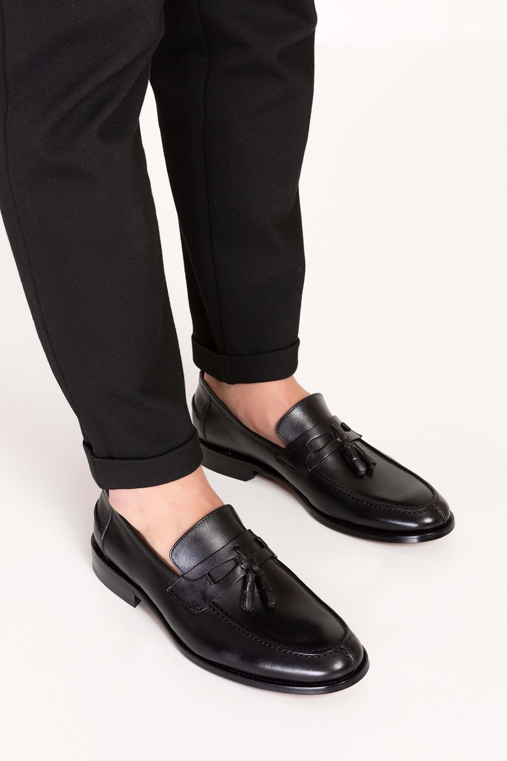 Gondol Erkek Hakiki Deri Kösele Ayakkabı ny.881 - Siyah - 41