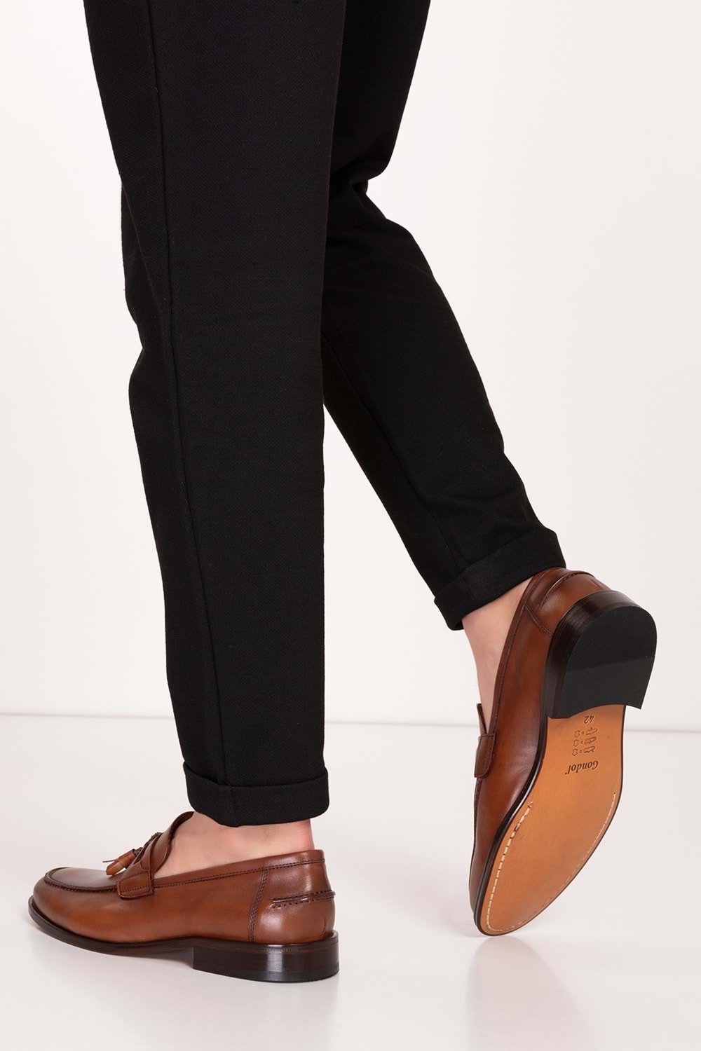 Gondol Erkek Hakiki Deri Kösele Ayakkabı ny.881 - Taba - 46