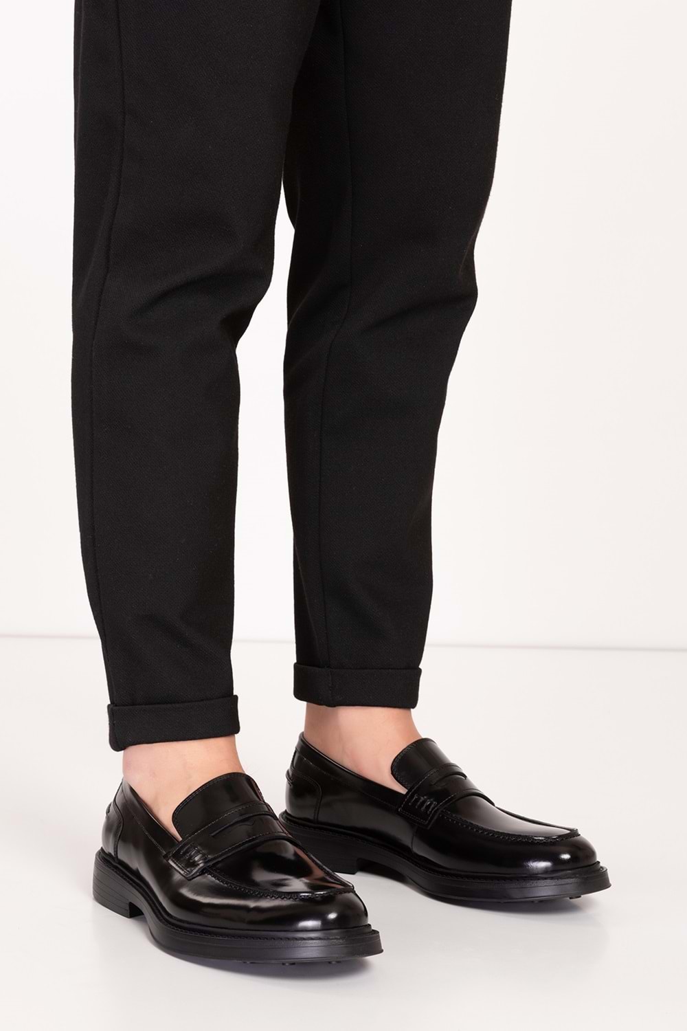 Gondol Erkek Hakiki Deri Hafif Taban Klasik Ayakkabı ny.923 - siyah rugan - 39