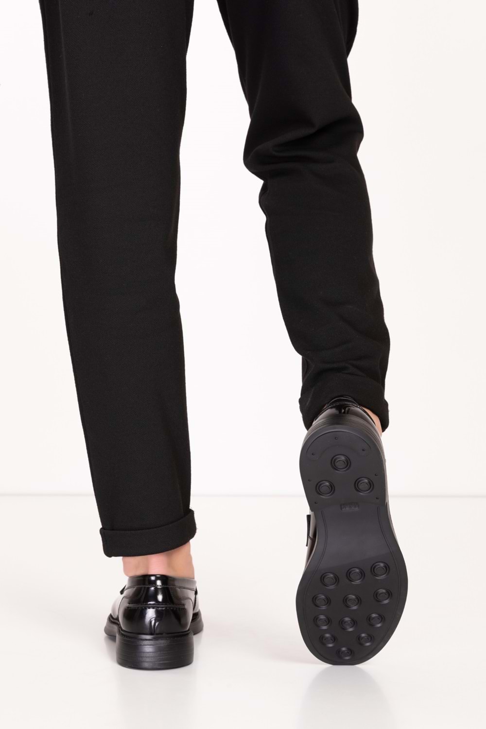 Gondol Erkek Hakiki Deri Hafif Taban Klasik Ayakkabı ny.923 - siyah rugan - 39