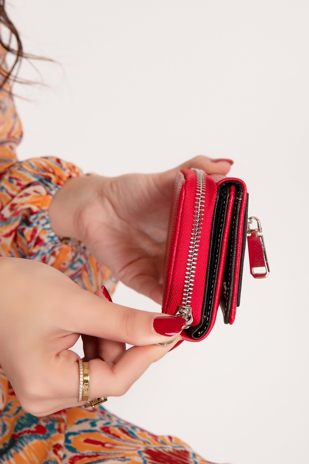 Gondol Çok Gözlü Kullanışlı Şık Cüzdan gp.1120 - kırmızı - TEK EBAT