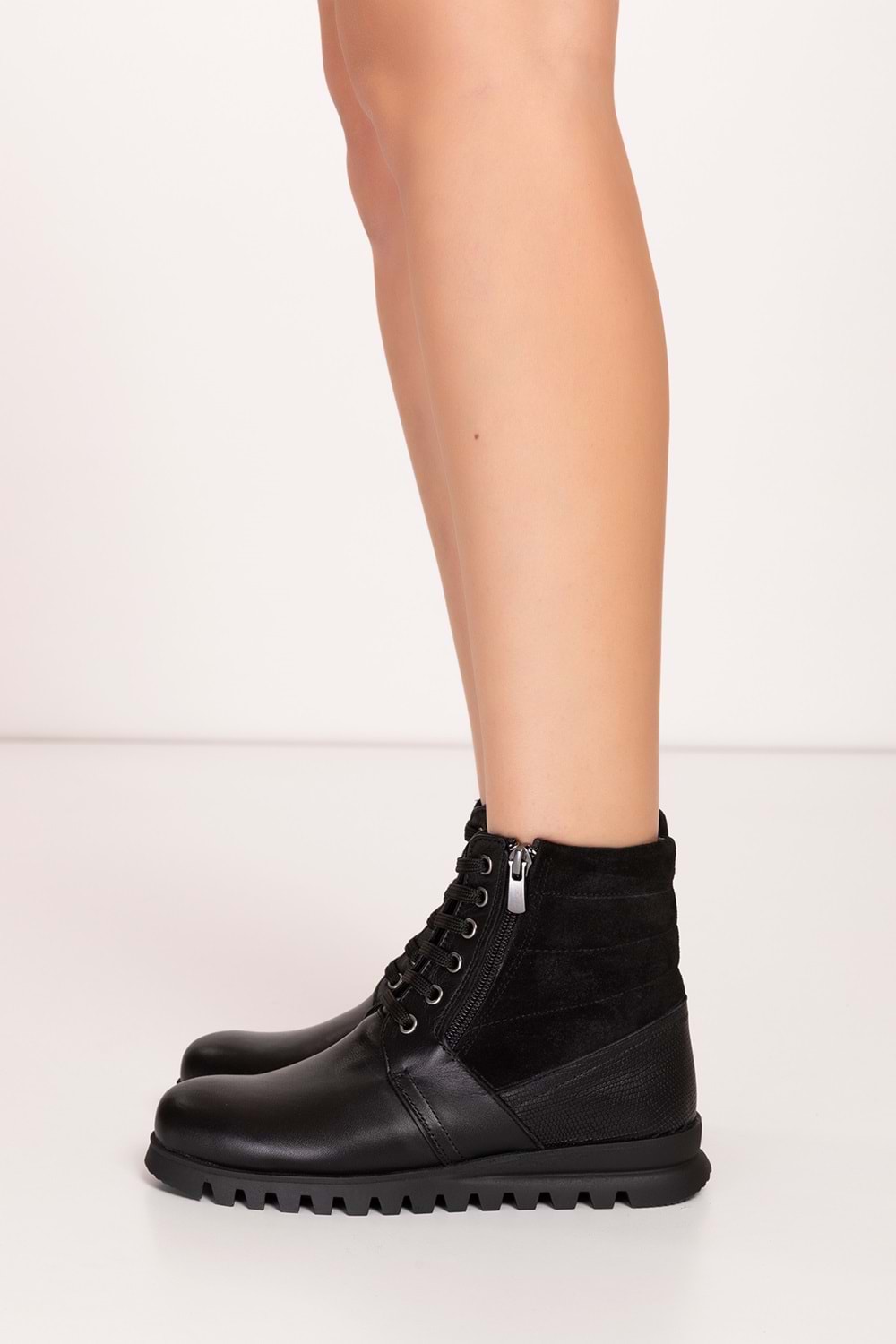 Gondol Hakiki Deri Günlük Hafif Rahat Bot ert.3687 - Siyah - 36