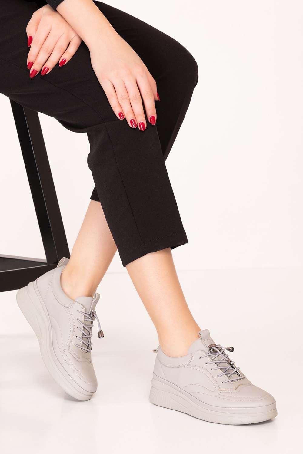 Gondol Hakiki Deri Anatomik Taban Rahat Ayakkabı es.120 - Taş - 36