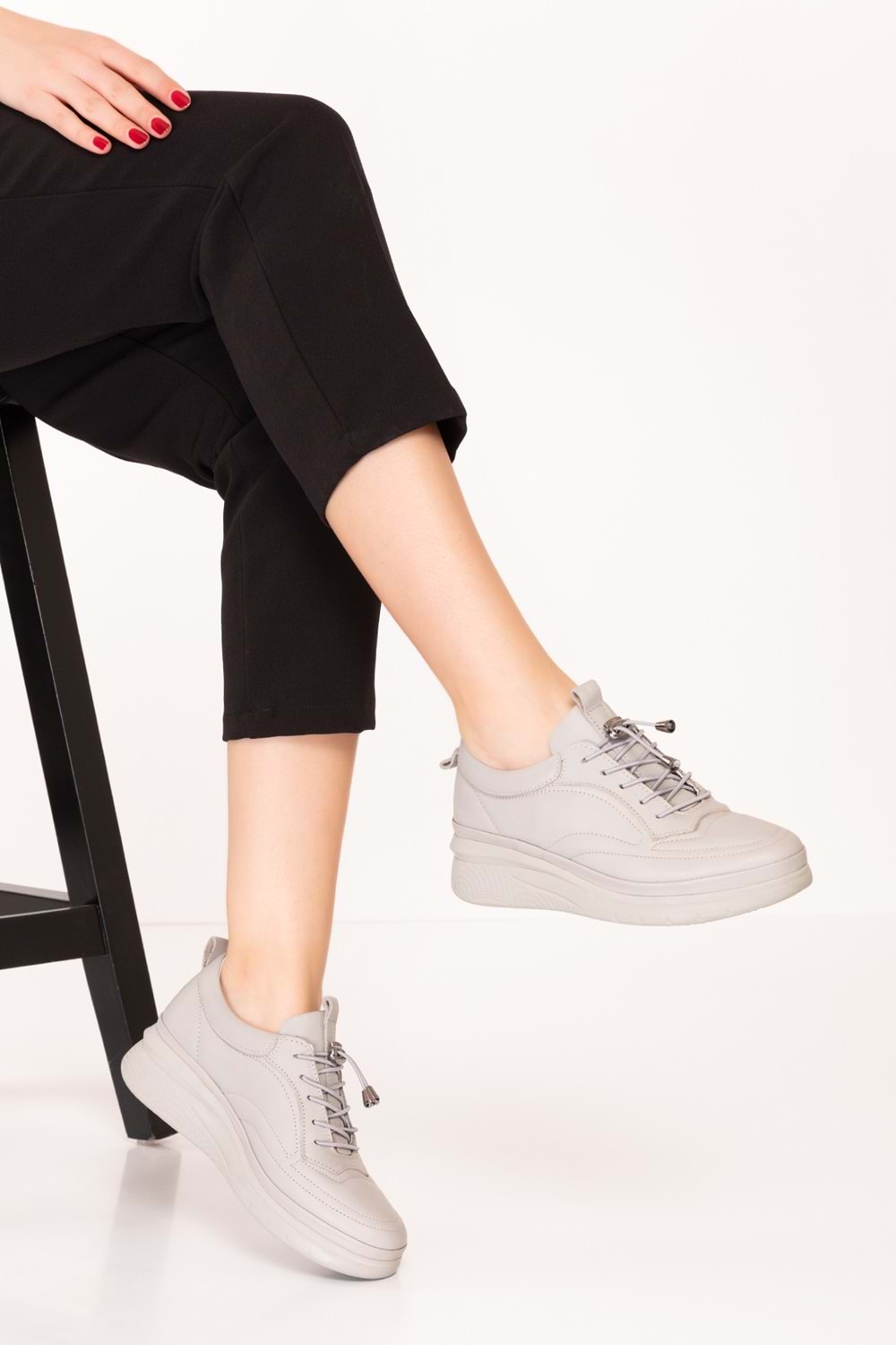 Gondol Hakiki Deri Anatomik Taban Rahat Ayakkabı es.120 - Taş - 36