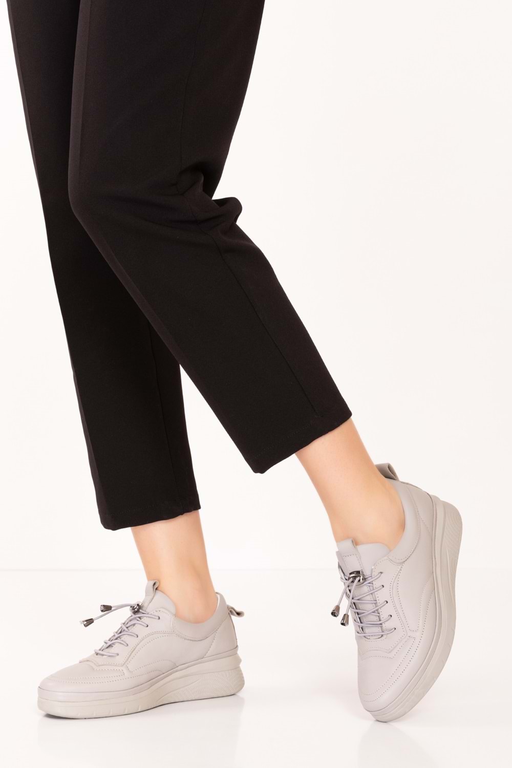 Gondol Hakiki Deri Anatomik Taban Rahat Ayakkabı es.120 - Taş - 36