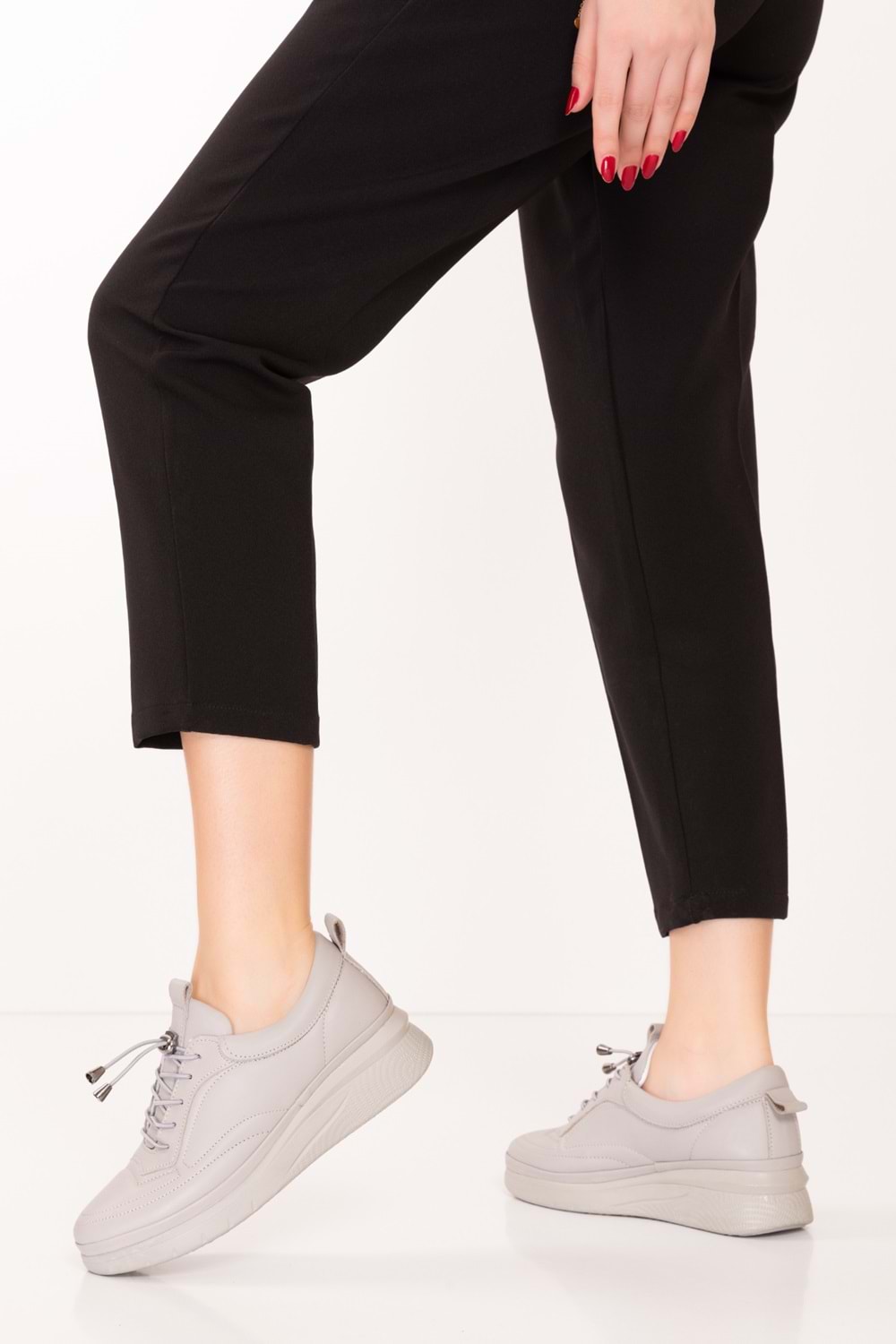 Gondol Hakiki Deri Anatomik Taban Rahat Ayakkabı es.120 - Taş - 36