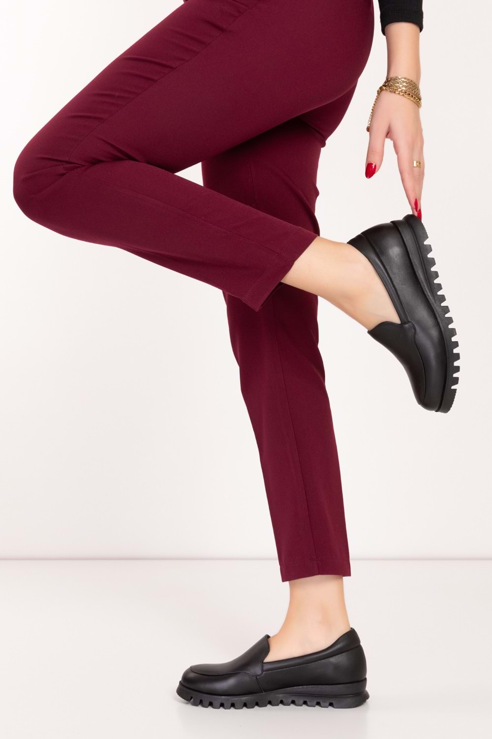 Gondol Hakiki Deri Günlük Rahat Ayakkabı alpx.8091 - Siyah - 40