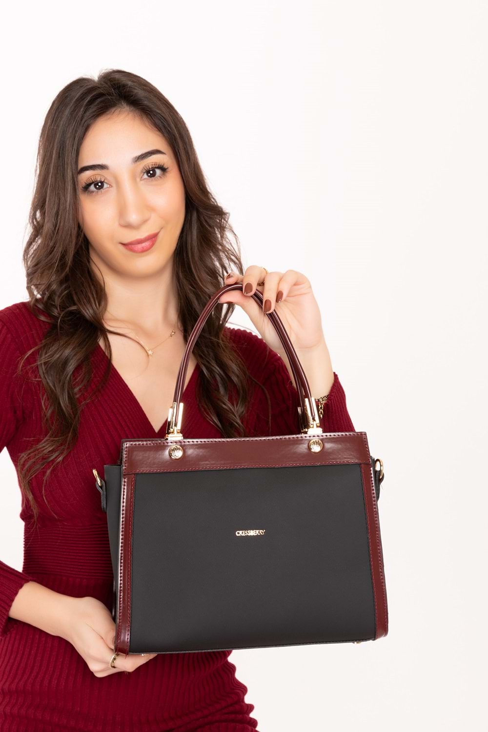 Gondol Kadın Günlük Şık El ve Omuz Çantası cr.56118 - Siyah - TEK EBAT