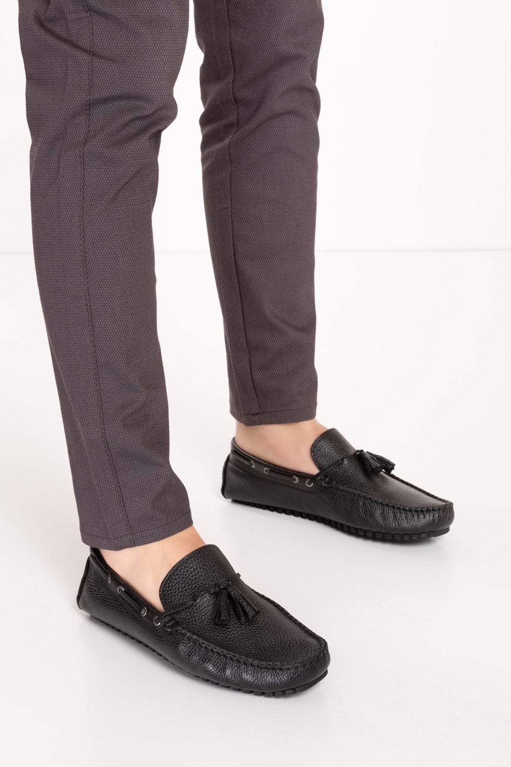 Gondol Erkek Hakiki Deri Hafif Taban Loafer Ayakkabı tx.12502 - Siyah - 42