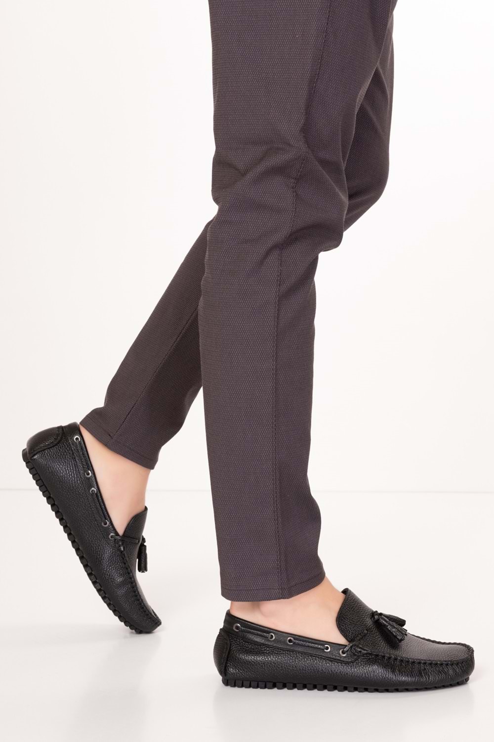 Gondol Erkek Hakiki Deri Hafif Taban Loafer Ayakkabı tx.12502 - Siyah - 42