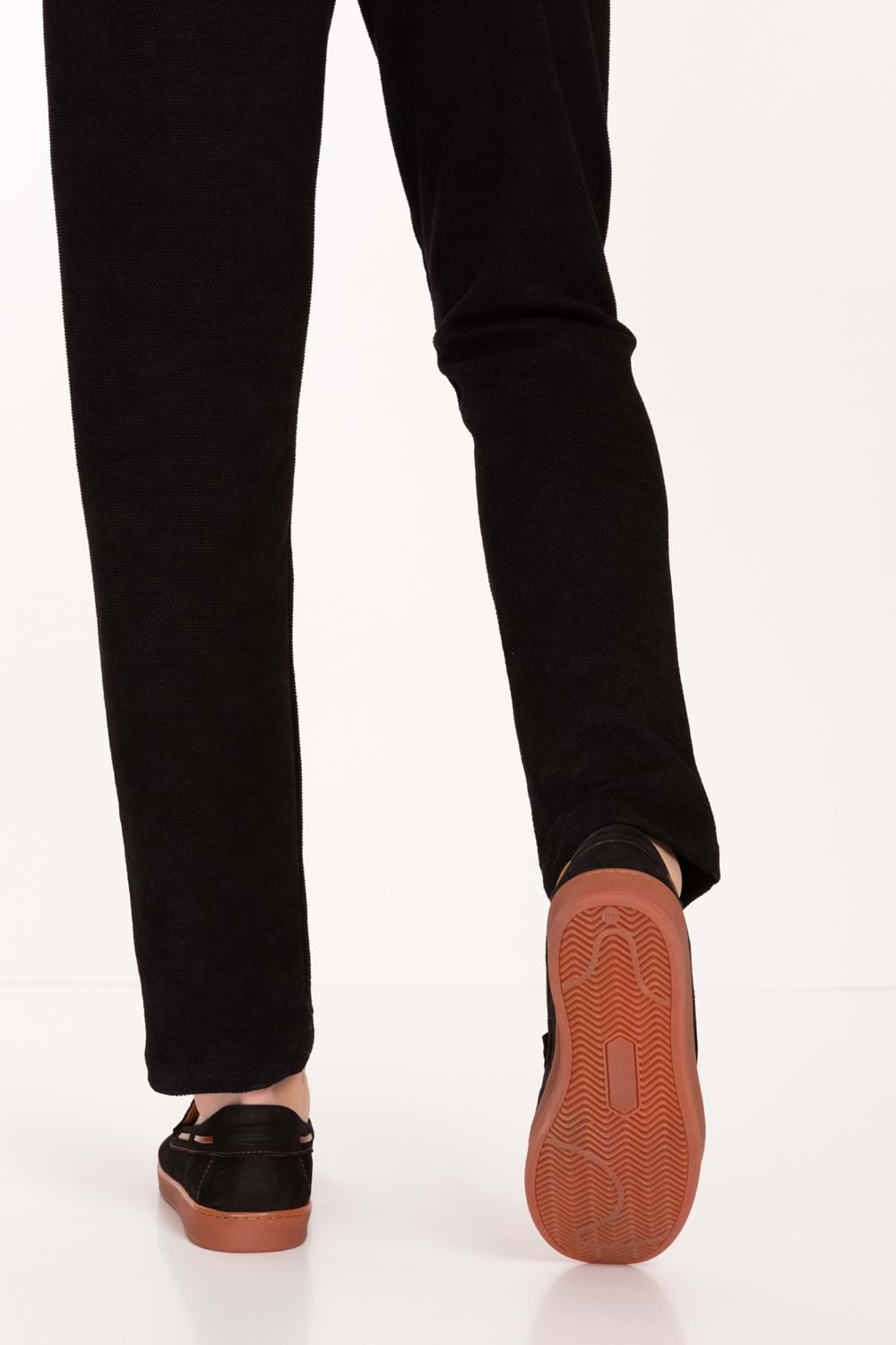 Gondol Erkek Hakiki Deri Rahat Taban Casual Ayakkabı tx.13930 - Siyah Nubuk - 42