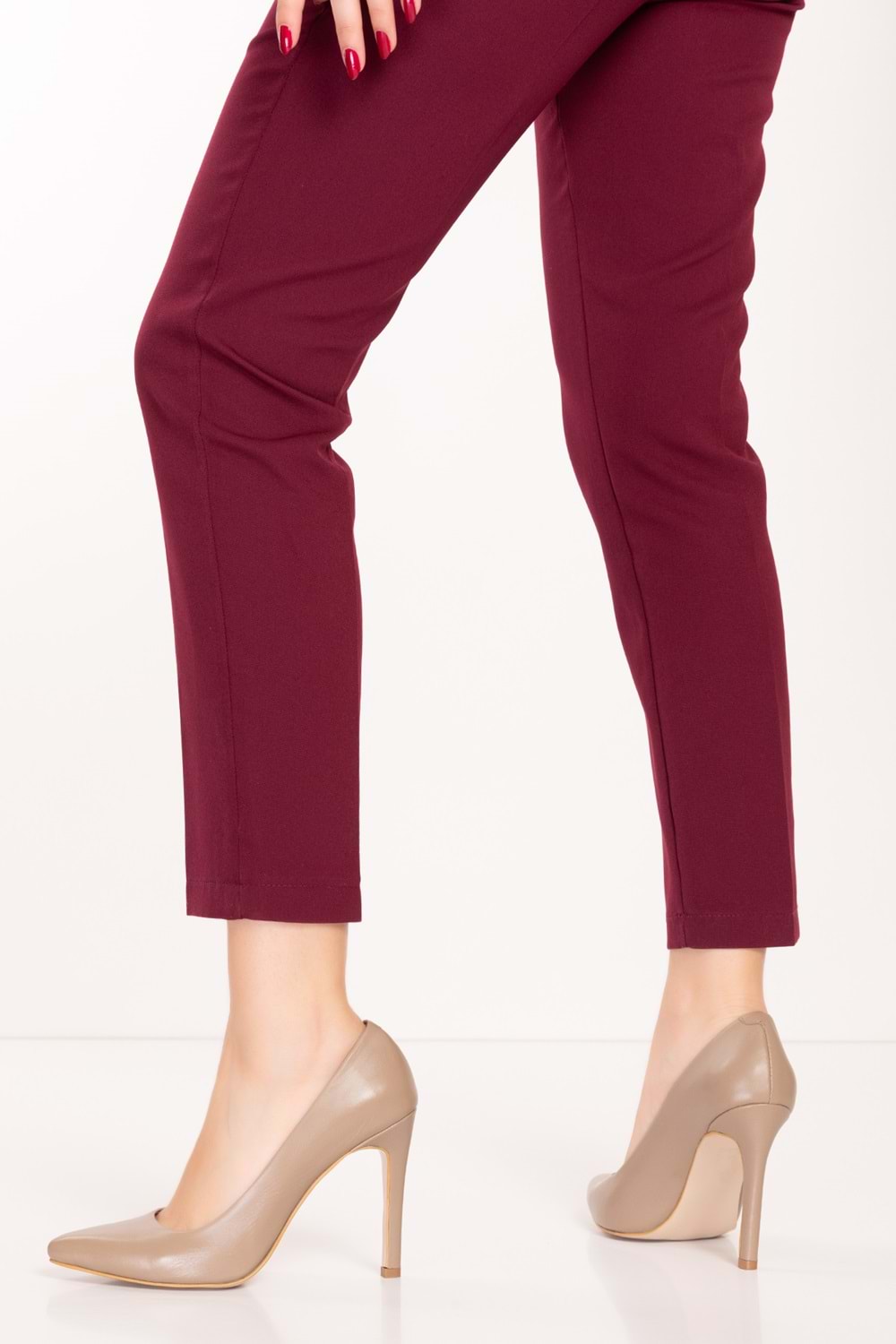 Gondol Kadın Hakiki Deri Klasik Stiletto Ayakkabı tx.7244 - Vizon - 36