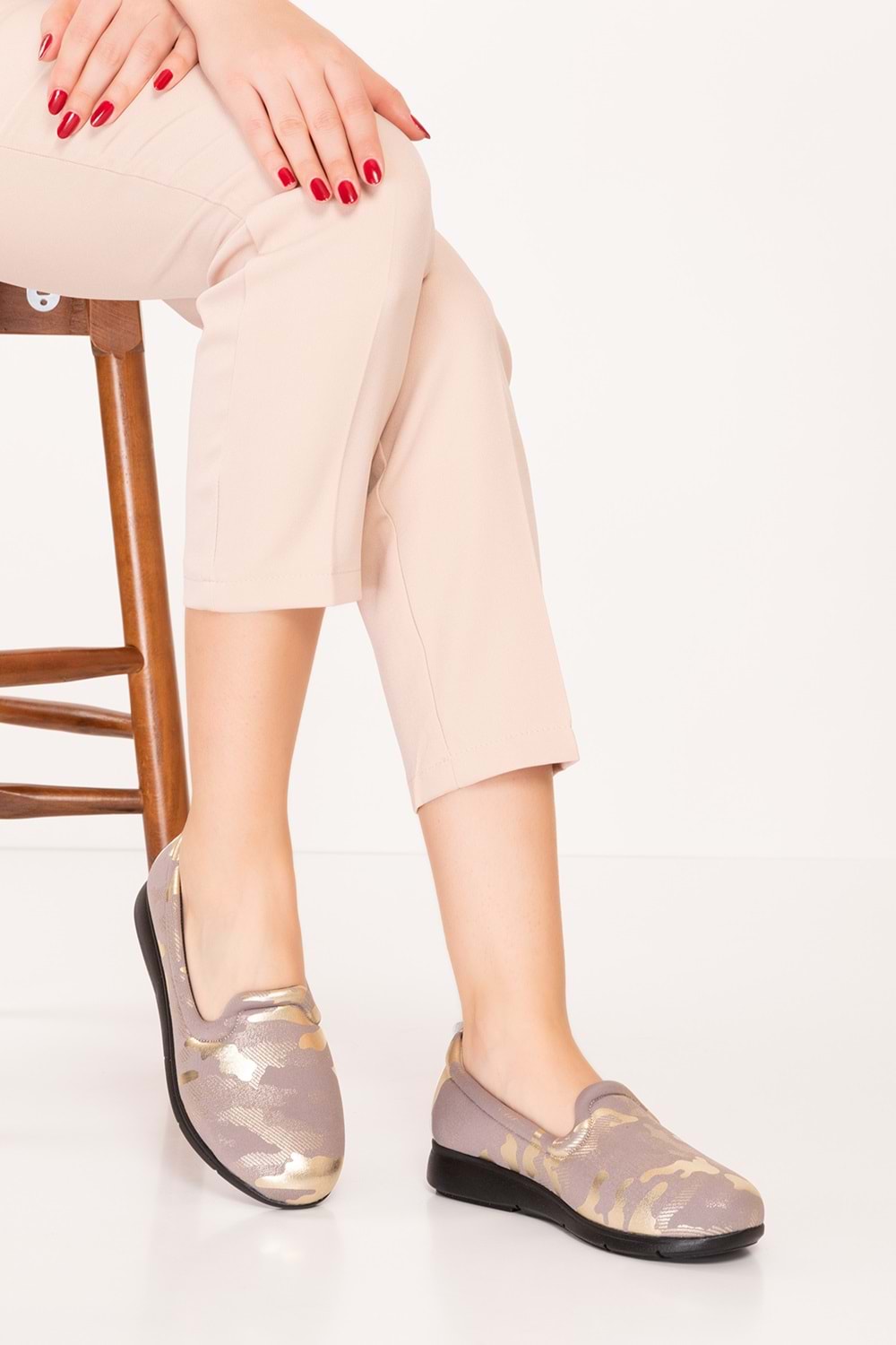 Gondol Günlük Rahat Hafif Üzeri Strecli Günlük Ayakkabı vdt.111 - Vizon - 38