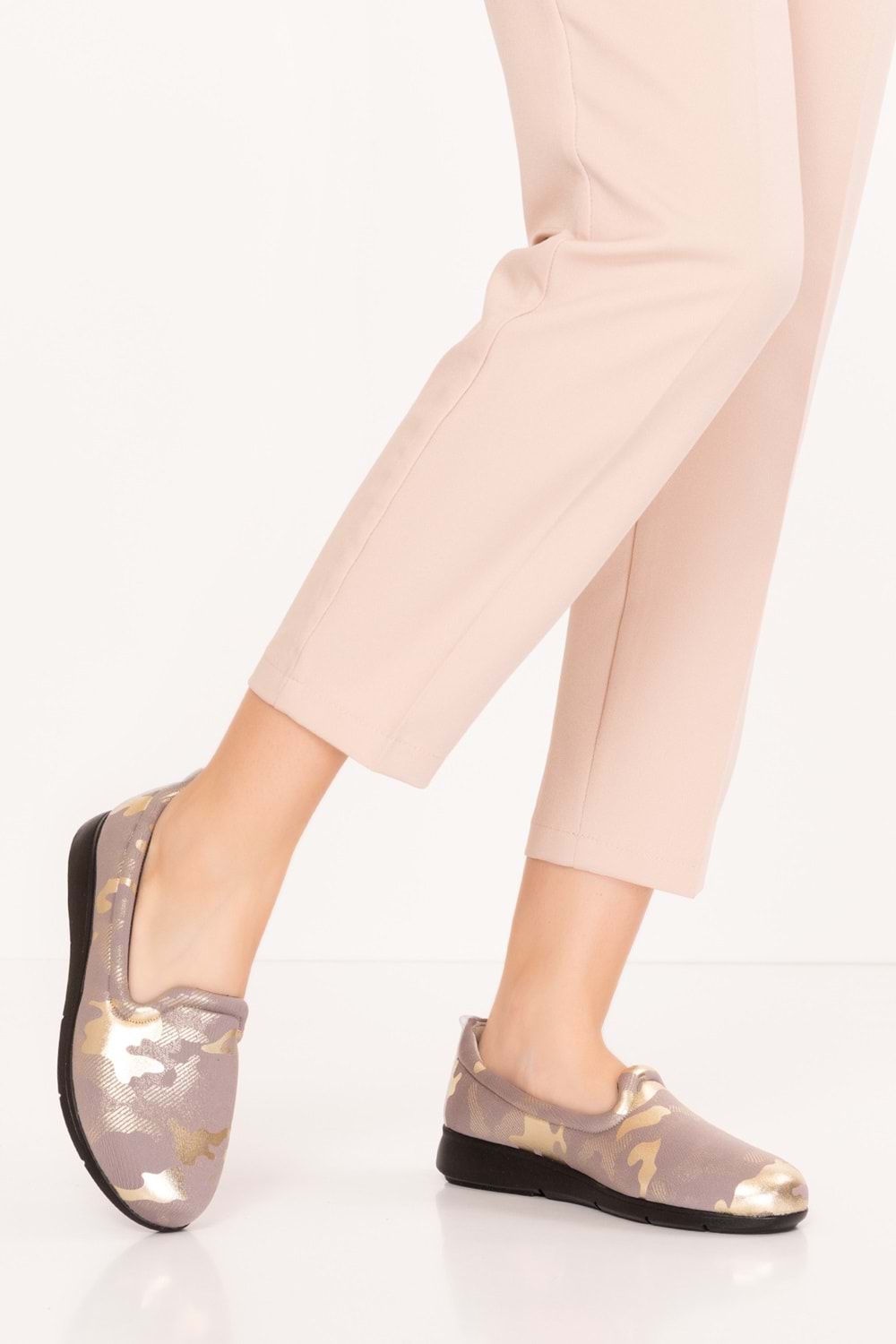 Gondol Günlük Rahat Hafif Üzeri Strecli Günlük Ayakkabı vdt.111 - Vizon - 38